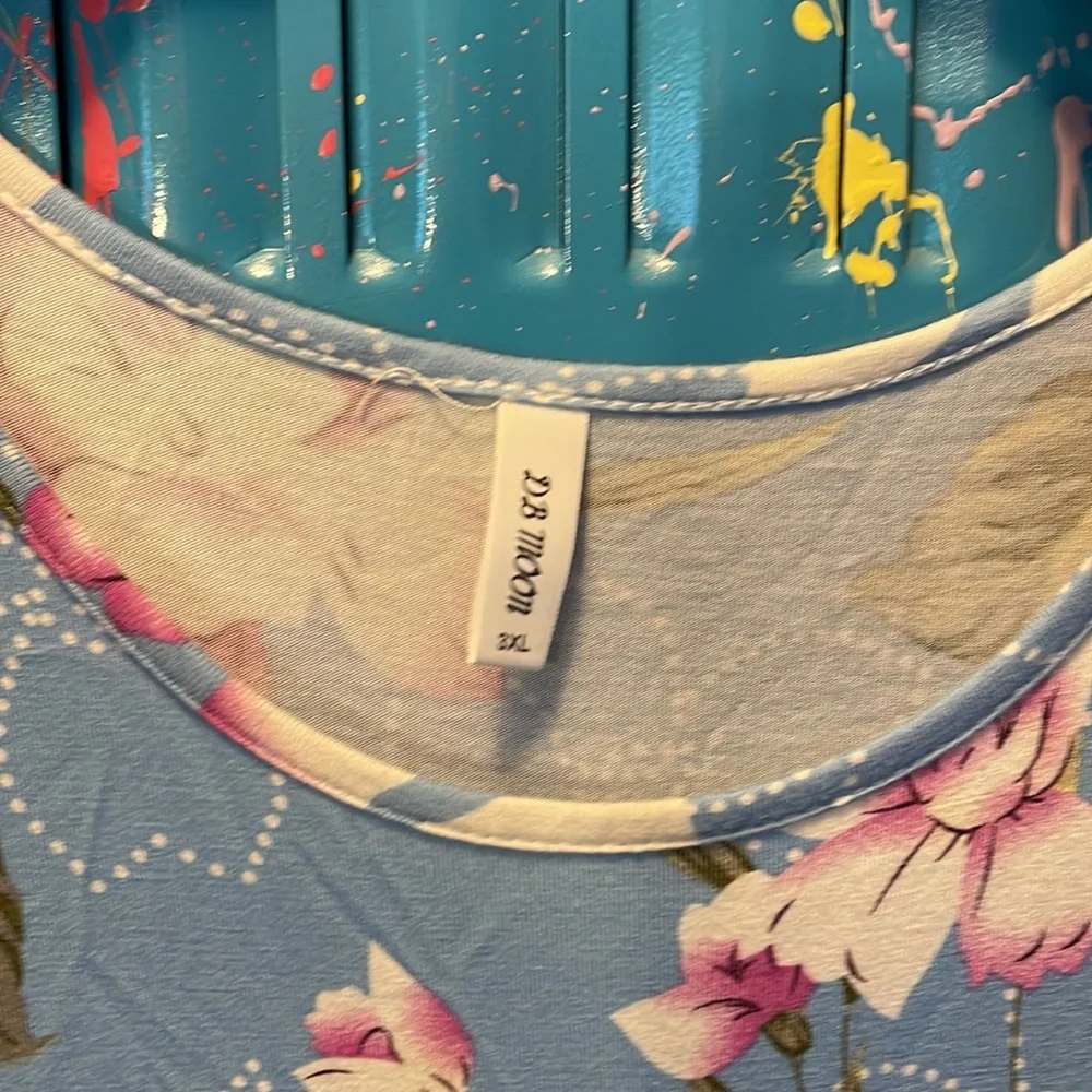 DB MOON floral Dress. 3XL. CL03 - Picture 3 of 10